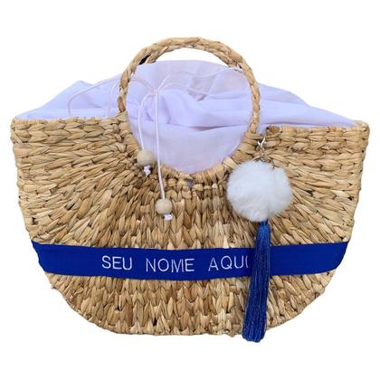 Imagem de Bolsa Búzios Personalizada com Forro e Faixa - Palha de Milho