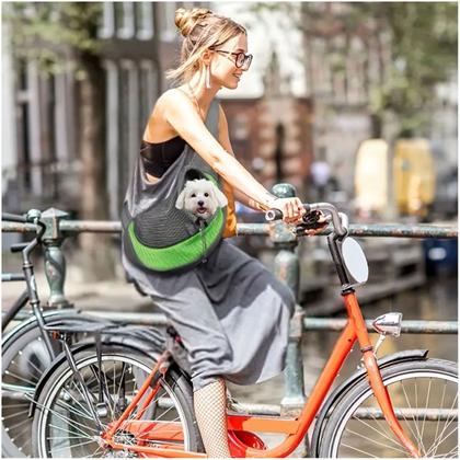 Imagem de Bolsa Canguru Cachorro Cao Gato Pet Mochila Carregador Pequeno Porte Costas Ombros Transversal Transporte Viagem Lazer Caminhada Passeio Animal de Est