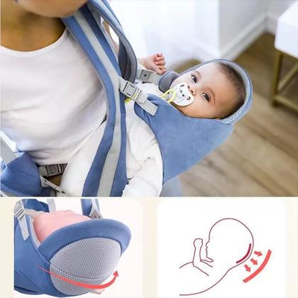 Imagem de Bolsa Canguru Ergonômico Bebê Rosa Mamãe 12 Posições 3 Em 1