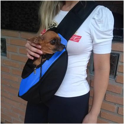 Imagem de Bolsa Canguru Gato Cachorro Cao Pet Animal de Estimaçao Mochila Carregador Ombro Costas Pequeno Porte Viagem Passeio