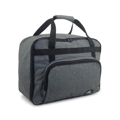 Imagem de Bolsa capa Mala Transporte Maquina Costura Portátil Caseira - Cinza claro Mescla