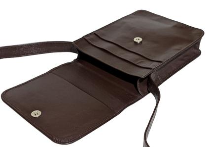 Imagem de Bolsa Capanga Carteiro Couro - Pasta Porta Notebook Tablet Celular Laptop