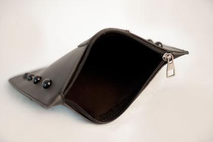 Imagem de Bolsa Carteira Clutch Feminina Preta Material Sintético Zíper