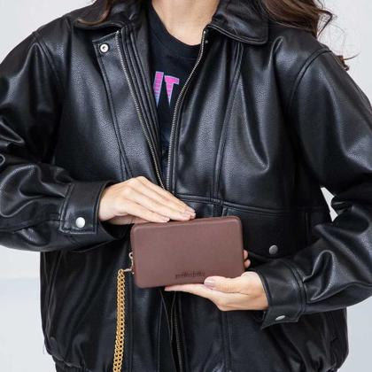 Imagem de Bolsa Carteira Feminina Parker Brown Petite Jolie PJ20300