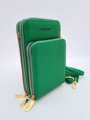 Imagem de Bolsa Carteira Feminina Transversal Alça Tiracolo Luxo Cluth Festa com Porta Cartão e Celular 3 Divisórias Bella Paulla