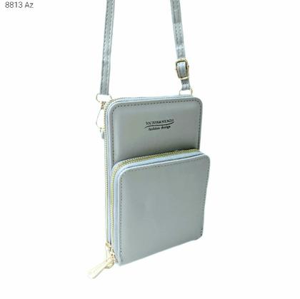 Imagem de Bolsa Carteira Feminina Transversal Porta Celular com Divisões 8813