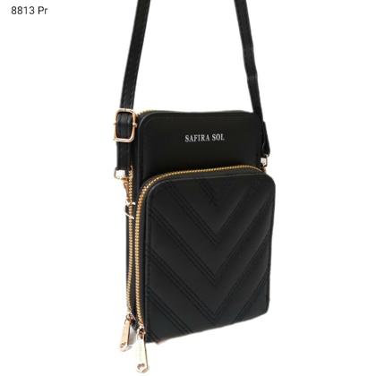 Imagem de Bolsa Carteira Feminina Transversal Porta Celular com Divisões 8813