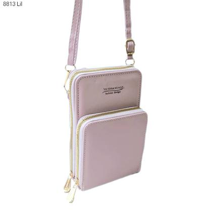 Imagem de Bolsa Carteira Feminina Transversal Porta Celular com Divisões 8813