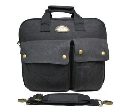 Imagem de Bolsa Carteiro Pasta Tiracolo Masculino Fem Lona Couro Sint
