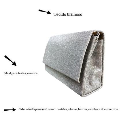 Imagem de Bolsa Casamento Alça Clutch Para Festa Várias Cores