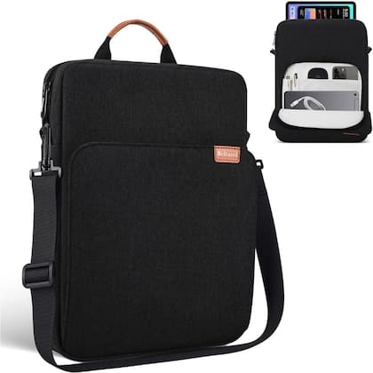Bolsa Case Compatível Tablet Samsung Ipad MacBook Pro Air M3 M1 Compartimentos Organizados, Alça...