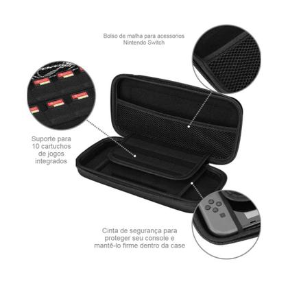 Imagem de Bolsa Case Estojo para Nintendo Switch  Transporte Seguro e Proteção Completa