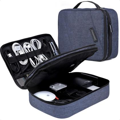 Imagem de Bolsa Case Organizador Cabos Para Viagem Camada Dupla Bagsmart