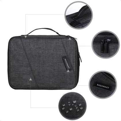 Imagem de Bolsa Case Organizador Cabos Para Viagem Camada Dupla Bagsmart