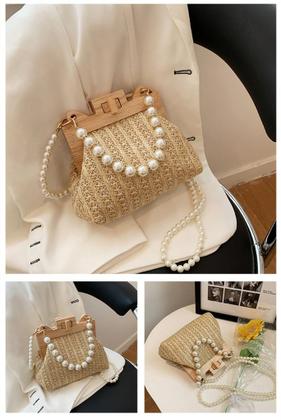 Imagem de Bolsa Casual com Base de Madeira