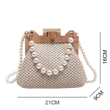 Imagem de Bolsa Casual com Base de Madeira