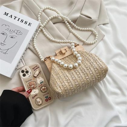 Imagem de Bolsa Casual com Base de Madeira