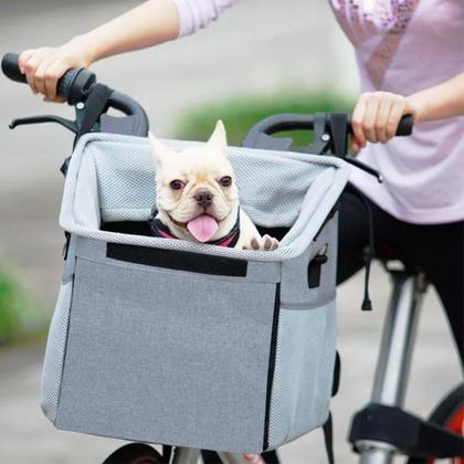 Imagem de Bolsa Cesta Transporte Pet Bike Carro Bicicleta Cães Gatos