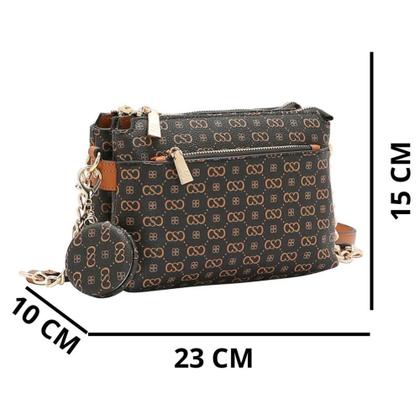 Imagem de Bolsa Chenson Elegance 3485408 Tiracolo Com Alça Ajustável Removível E Chaveiro Redondo