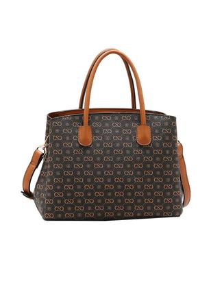 Imagem de Bolsa Chenson Feminina Café Monograma com Alça de Mão