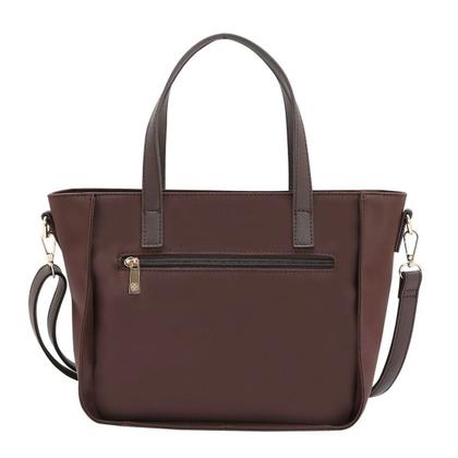 Imagem de Bolsa Chenson Feminina Mão e Transversal Microfibra 3185115 Cor:Café