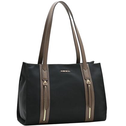 Imagem de Bolsa Chenson Grande Feminina Tote Ombro Microfiber 3185450 Cor:Preto