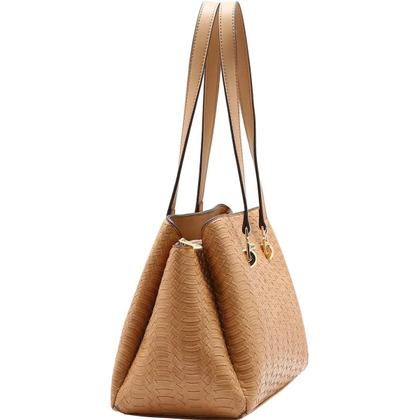 Imagem de Bolsa Chenson Tote Ombro Tressê Organizada Feminina 3485648 Cor:Bege