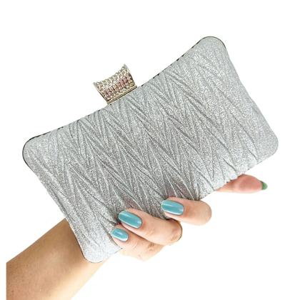 Imagem de Bolsa clutch feminina brilhosa festa madrinha balada luxo