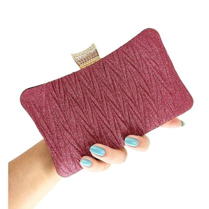 Imagem de Bolsa clutch feminina brilhosa festa madrinha balada luxo