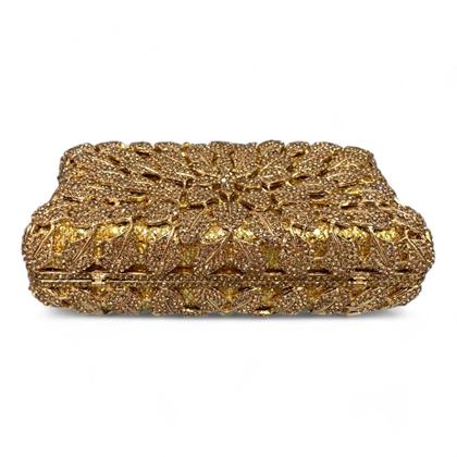 Imagem de Bolsa Clutch Feminina De Festa Luxo Com Cristais E Strass