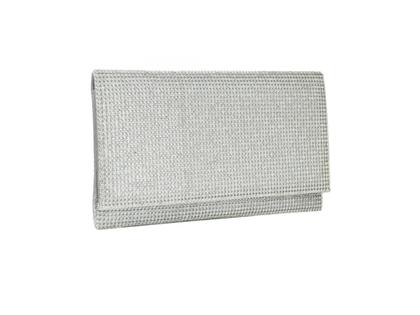 Imagem de Bolsa Clutch Feminina Strass Prata