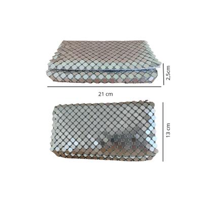 Imagem de Bolsa Clutch Festa Metal Prata Dourada Preta Moderna Madrinhas