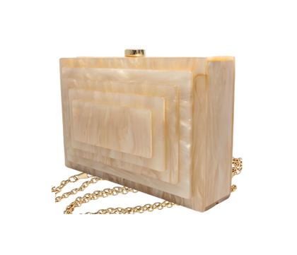 Imagem de Bolsa Clutch Festa Pequena Nude Acrílico Baladas Casamentos