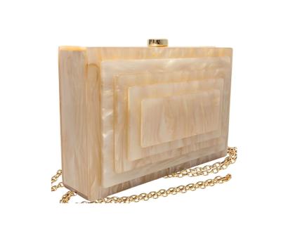 Imagem de Bolsa Clutch Festa Pequena Nude Acrílico Baladas Casamentos