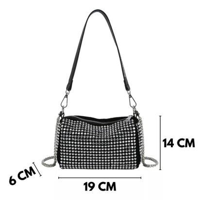 Imagem de Bolsa Clutch Festa Strass Brilho Pequena Casamento Passeio Balada 