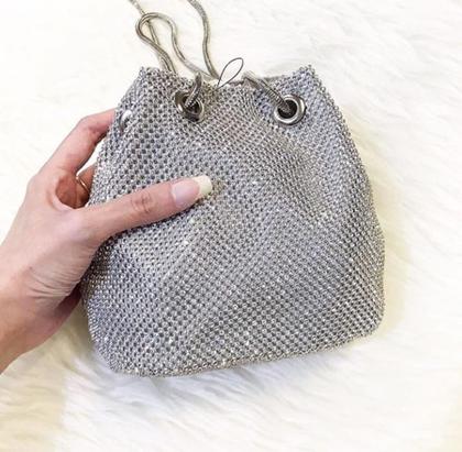 Imagem de Bolsa Clutch Festa Strass Prata