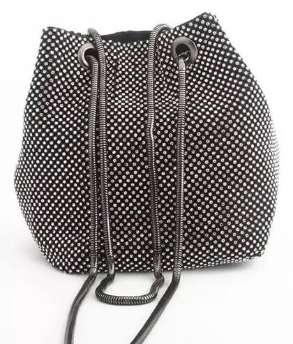Imagem de Bolsa Clutch Festa Strass Preta