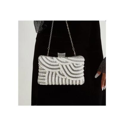 Imagem de Bolsa Clutch Pequena Pérolas Festa Casamentos Baladas