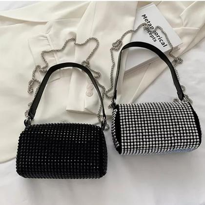 Imagem de Bolsa Clutch Strass Brilho Festa Fashion Transversal Balada