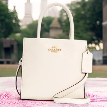 Bolsa Coach Mini Cally Crossbody Chalk Leather Off-White - Bolsas