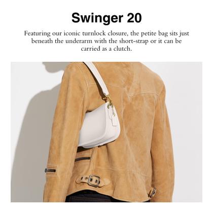 Imagem de Bolsa Coach The COACH Originals em couro curtido com luva Swinger 20