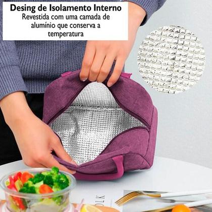 Imagem de Bolsa Colorida Fechamento em Ziper Trabalho Escolar Dia Dia Lanches e Refeições Espaçosa Material Resistente Sustentavel