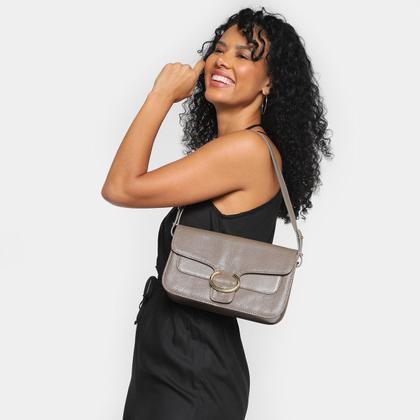 Imagem de Bolsa Couro Shoestock Baguete Ombro Feminina