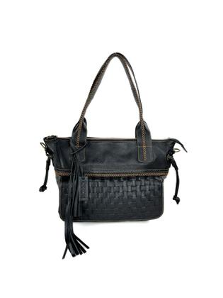Imagem de Bolsa Couro Tressê - Preto