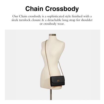 Imagem de Bolsa crossbody Coach Signature Leather Chain para mulheres