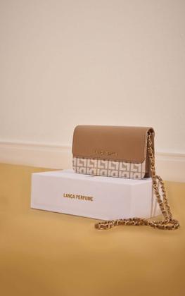 Imagem de Bolsa Crossbody Estampada Marrom Marca Lança Perfume Cor:Marrom