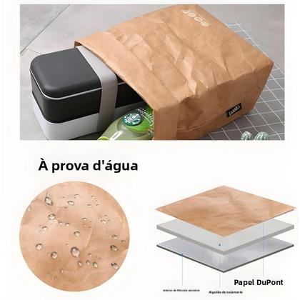 Imagem de Bolsa De Almoço Reutilizável Grande Capacidade À Prova De Vazamentos Dobrável Impermeável Isolamento