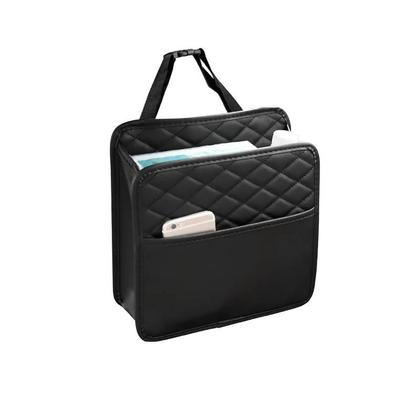 Imagem de Bolsa de Armazenamento Multifuncional de Couro para Carro - Compatível com a Maioria dos Modelos