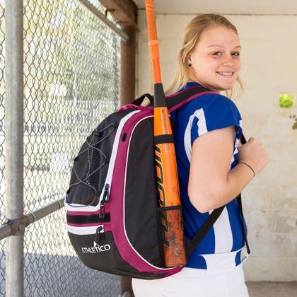 Imagem de Bolsa de bastão de beisebol Mochila atlética para beisebol e softball