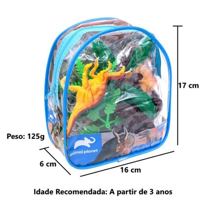 Imagem de Bolsa de Bichinhos Mochila Infantil com Animais e Dinossauros Animal Planet